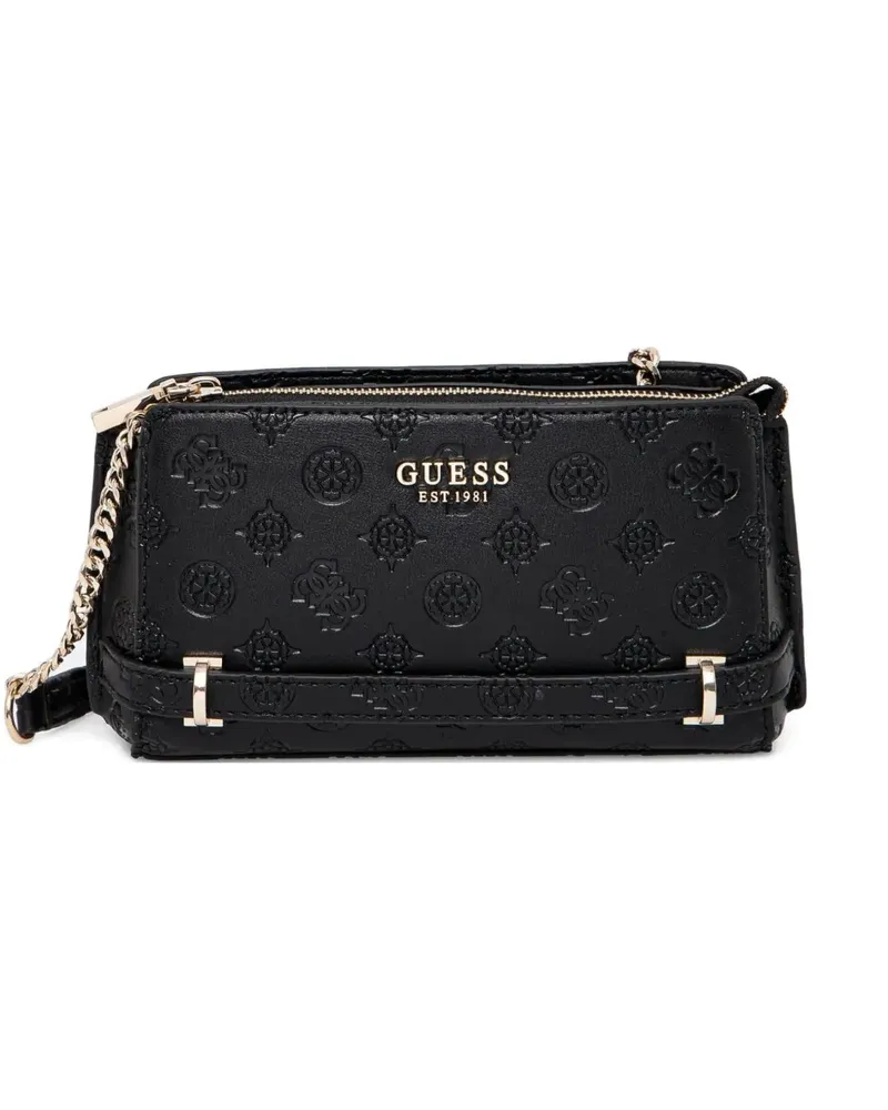 Guess Umhängetasche mit Logo-Prägung - Schwarz Schwarz