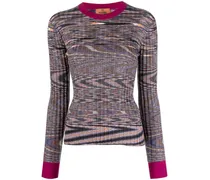 Pullover mit abstraktem Muster - Violett