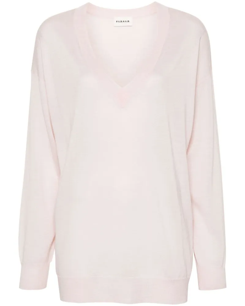 P.A.R.O.S.H. P.A.R.O H. Pullover mit V-Ausschnitt Rosa