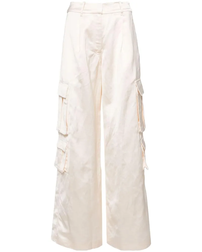Self-Portrait Cargohose mit hohem Bund - Nude Nude