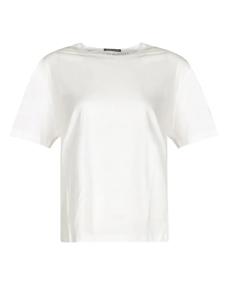 Ann Demeulemeester T-Shirt mit rundem Ausschnitt - Weiß Weiß