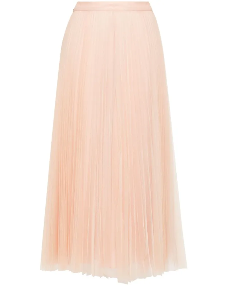 Twin-Set Midirock mit Logo-Schild - Nude Nude