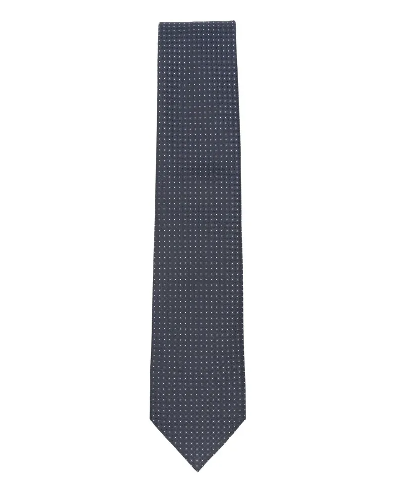 Brioni Seidenkrawatte mit Polka Dots - Blau Blau