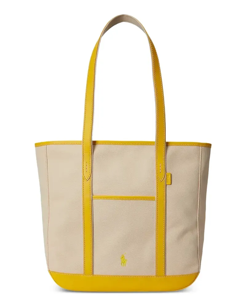 Ralph Lauren medium logo-embroidery tote bag - Nude Nude