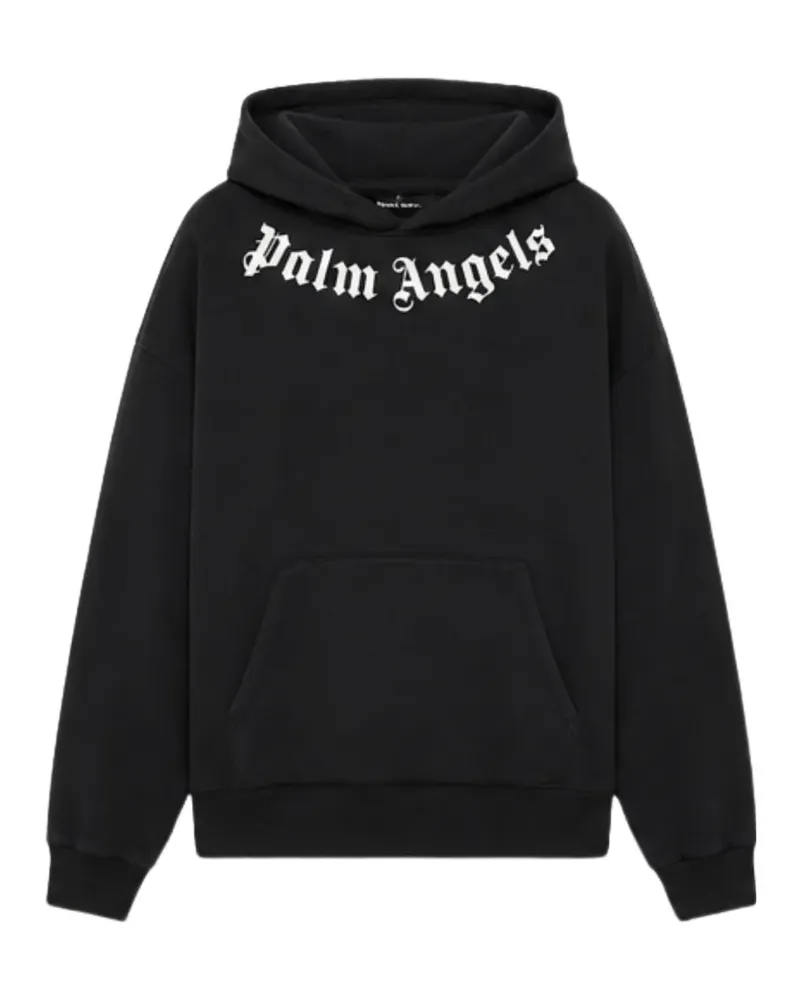 Palm Angels logo-print hoodie - Schwarz Schwarz