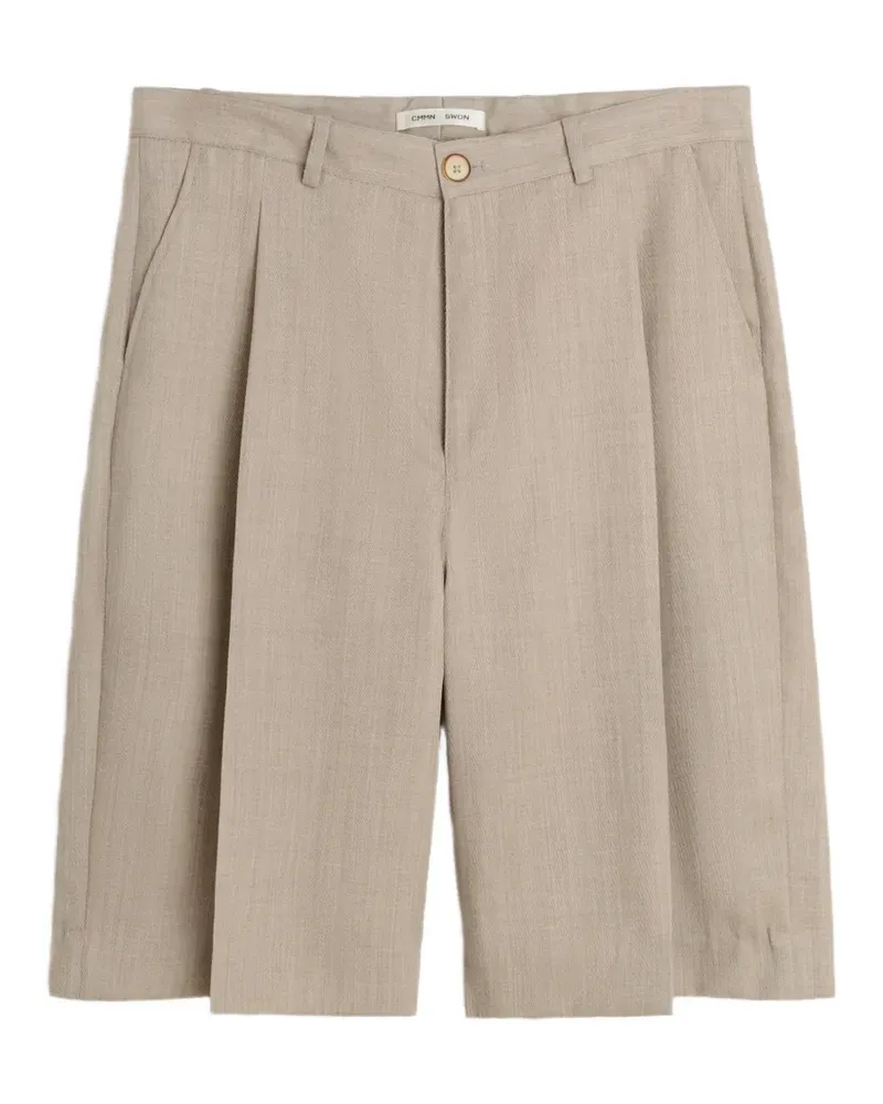 CMMN SWDN Ara pleated shorts - Grau Grau