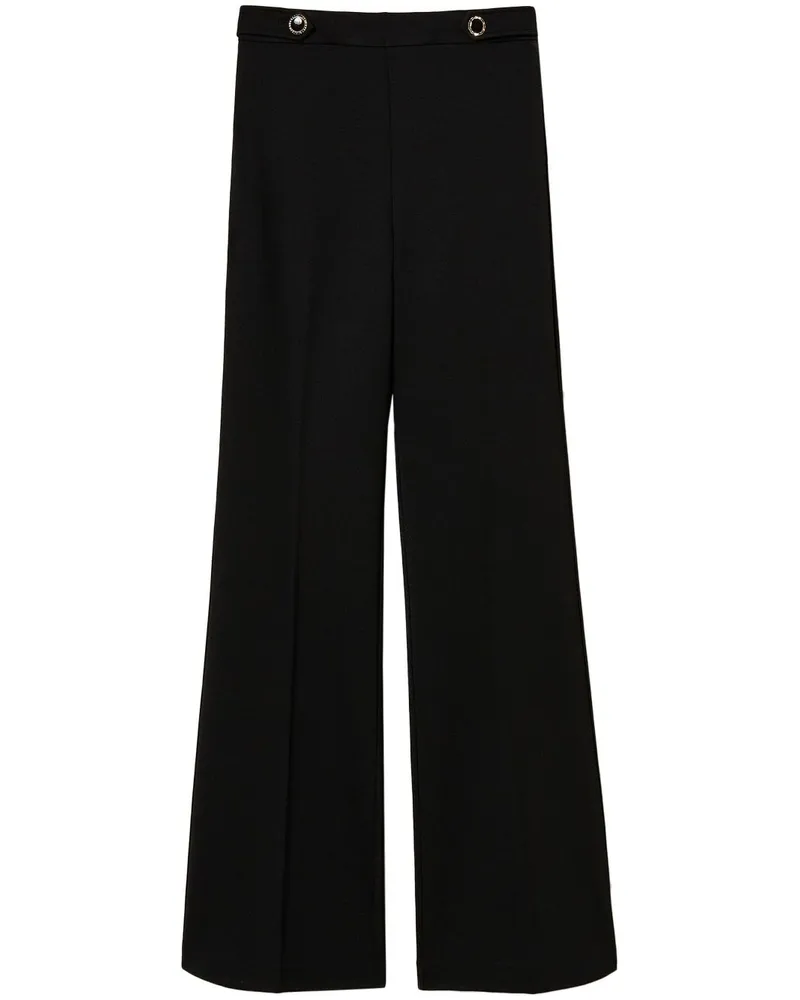 Twin-Set Palazzohose mit Schmuckknöpfen - Schwarz Schwarz