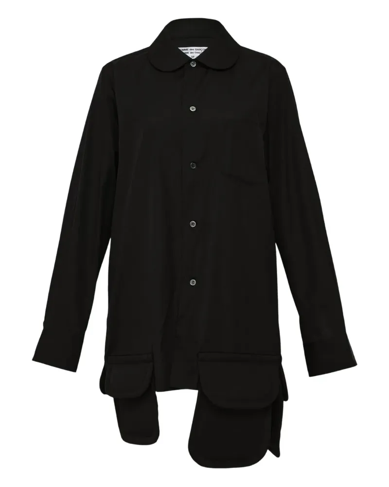 Comme des Garçons pocket-hem shirt - Schwarz Schwarz
