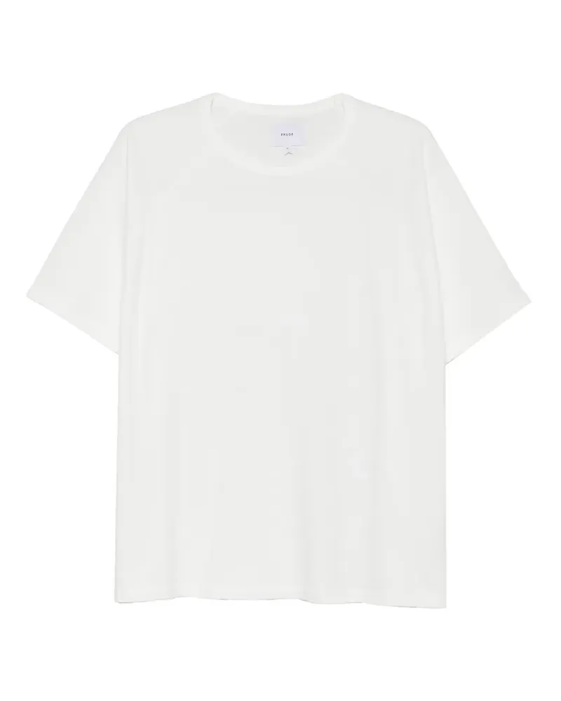 RHUDE logo-embroidered raglan-sleeve T-shirt - Weiß Weiß