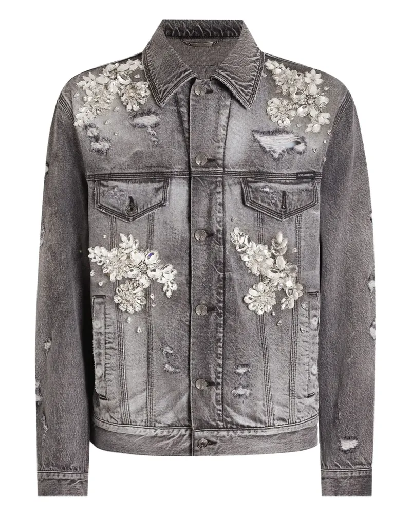 Dolce & Gabbana Klassische Jeansjacke - Grau Grau
