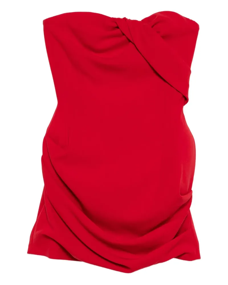 Magda Butrym Schulterfreies Minikleid mit Drapierung - Rot Rot