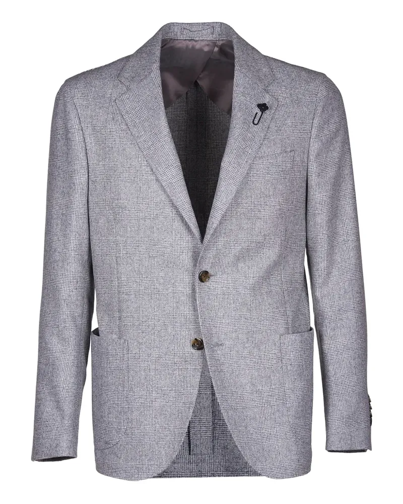 LARDINI Sakko mit karierten Taschen - Grau Grau