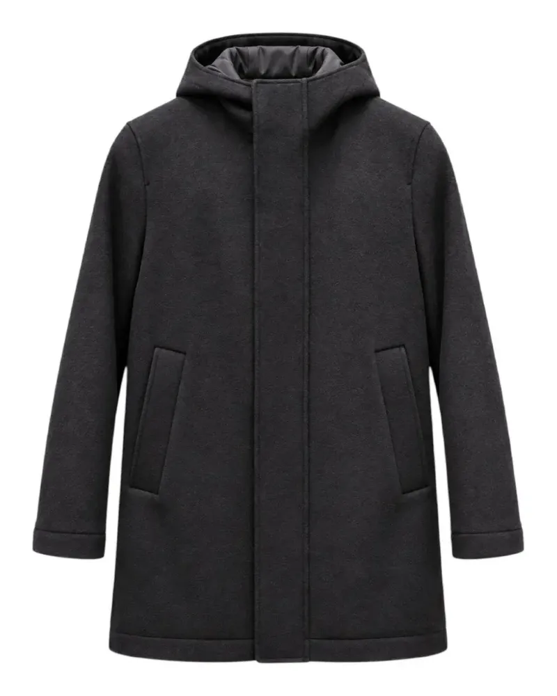 Manuel Ritz hooded concealed-fastening coat - Grau Grau