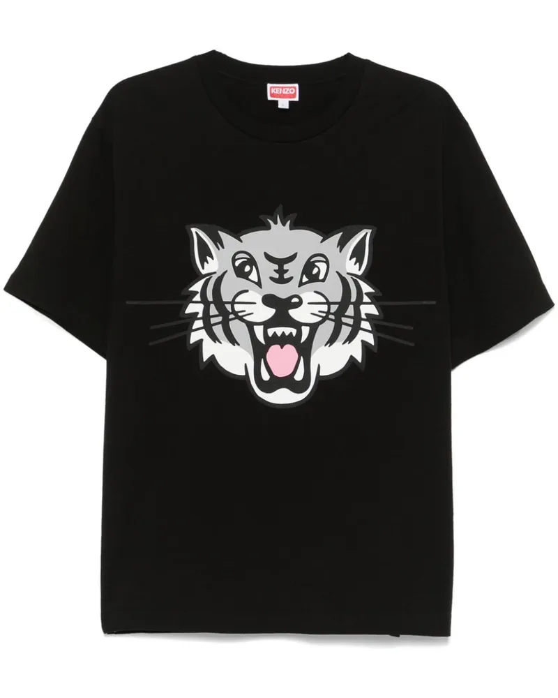 Kenzo Happy Tiger T-Shirt - Schwarz Schwarz