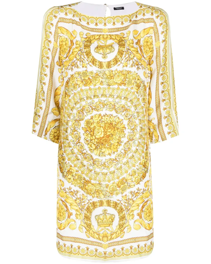 Versace Bluse mit Print - Weiß Weiß