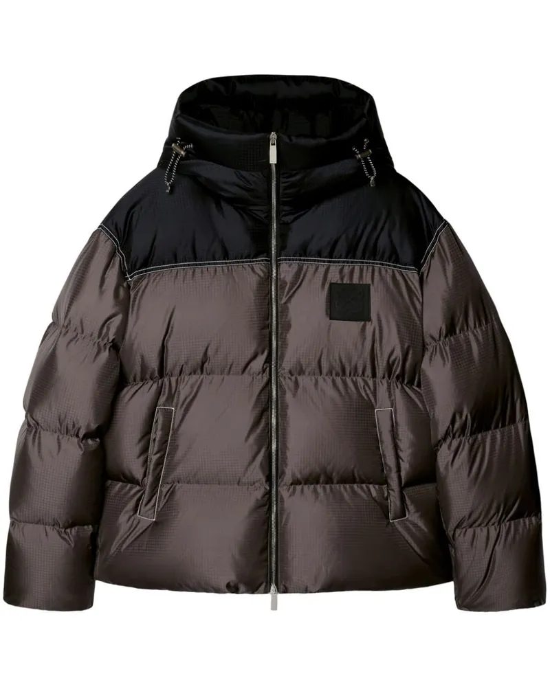 OFF-WHITE Gefütterte Jacke mit Logo-Patch - Schwarz Schwarz