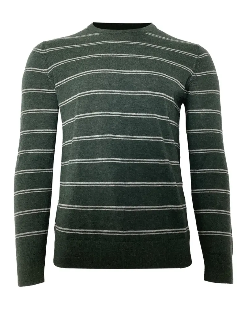 Theory Riland striped crew-neck sweater - Grün Grün