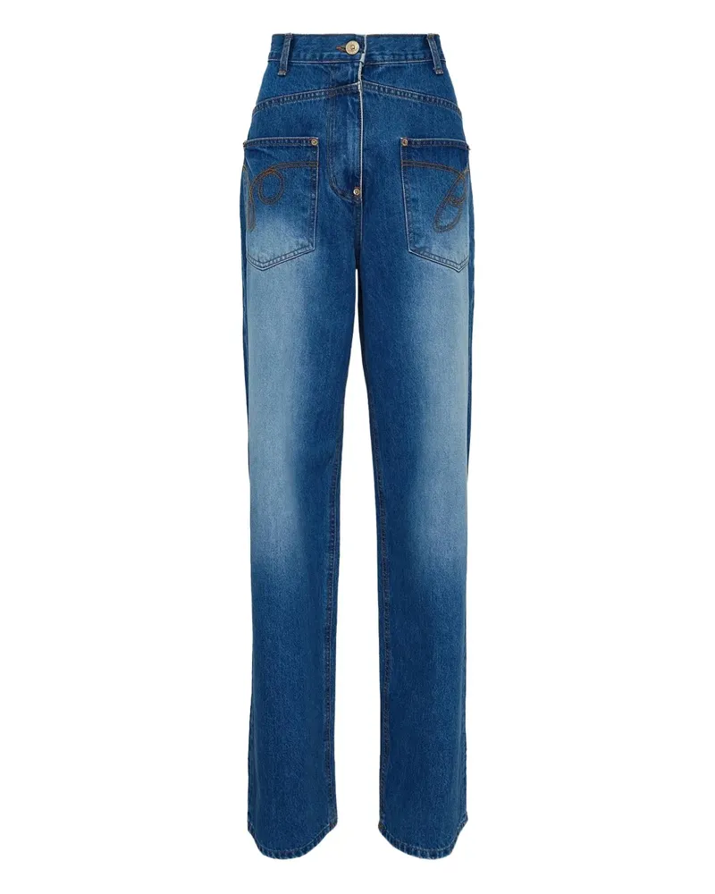 pushBUTTON Re-puzzled jeans - Blau Blau