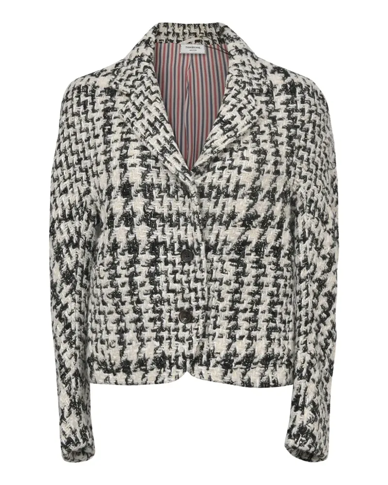 Thom Browne Houndstooth woven jacket - Schwarz Schwarz