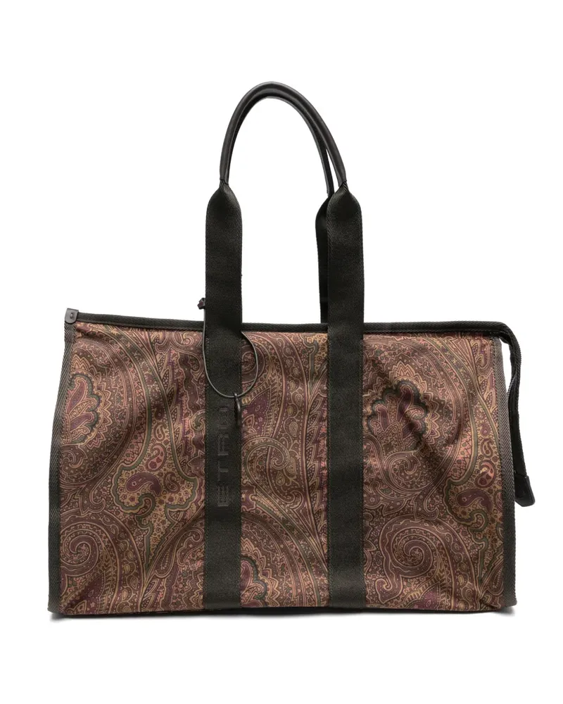 Etro Reisetasche mit Print - Braun Braun