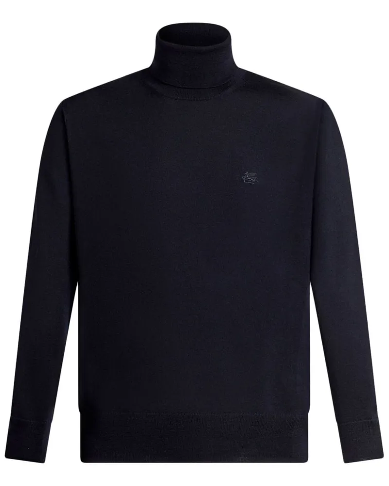 Etro Pullover mit Pegaso-Stickerei - Blau Blau