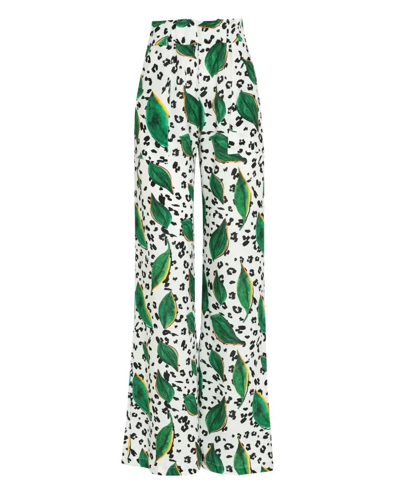 BRIGITTE Hose mit grafischem Print - Weiß Weiß