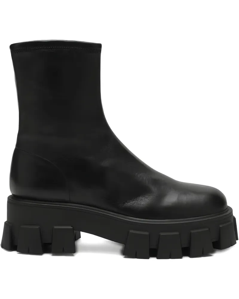 Prada Stiefel mit elastischen Details - Schwarz Schwarz