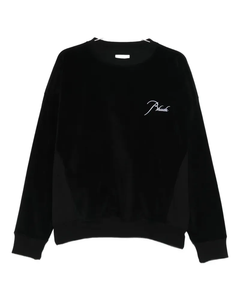 RHUDE logo-embroidery sweatshirt - Schwarz Schwarz