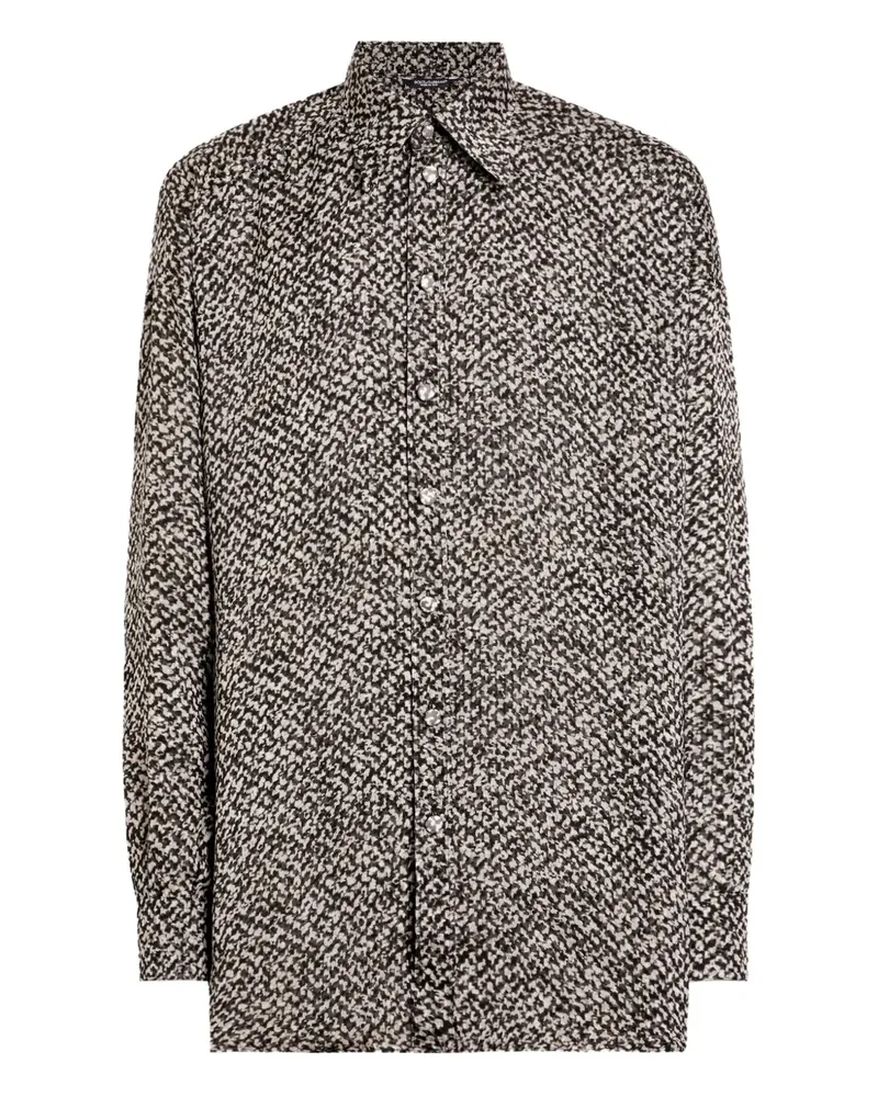 Dolce & Gabbana Hemd mit Bouclé-Print - Nude Nude