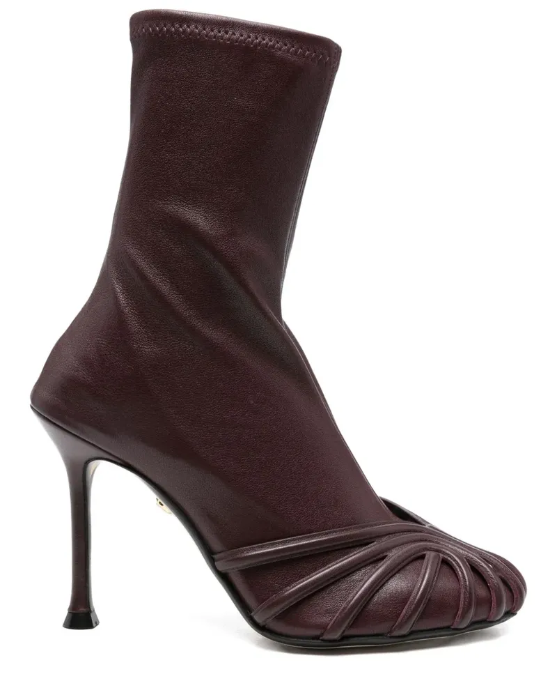 Alevì Stiefeletten aus Lammleder 70mm - Rot Rot
