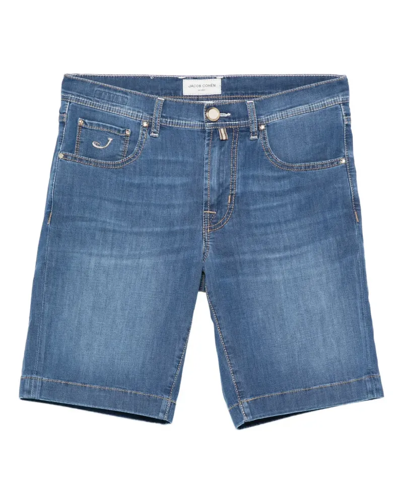 Jacob Cohën logo-patch shorts - Blau Blau
