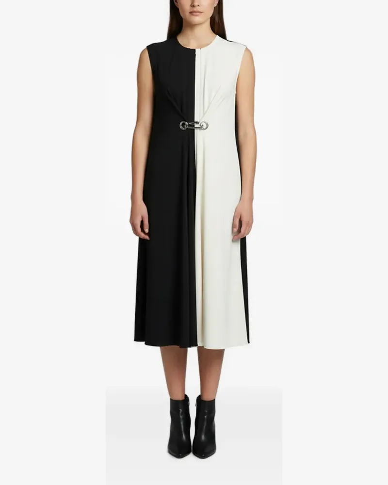 SPORTMAX Defile two-tone crepe midi dress - Schwarz Schwarz