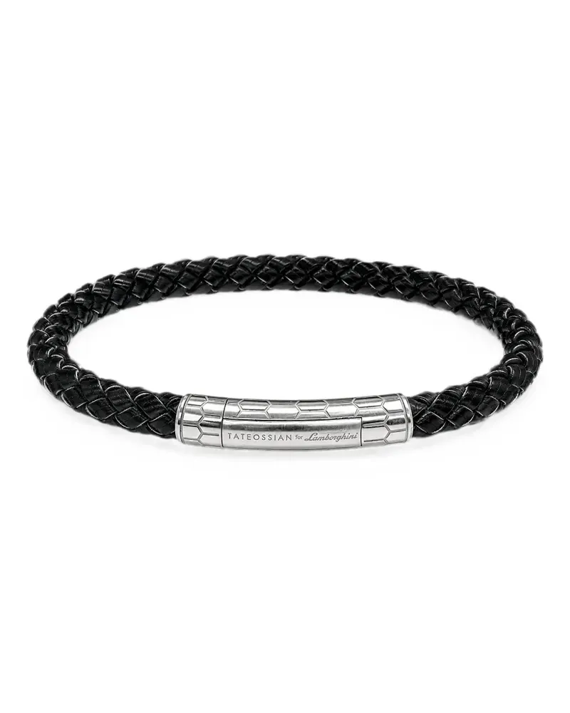 Tateossian braided leather bracelet - Schwarz Schwarz