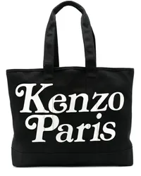 Kenzo Großer Shopper mit Logo-Print Schwarz