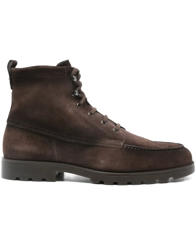 Santoni suede boots - Braun Braun