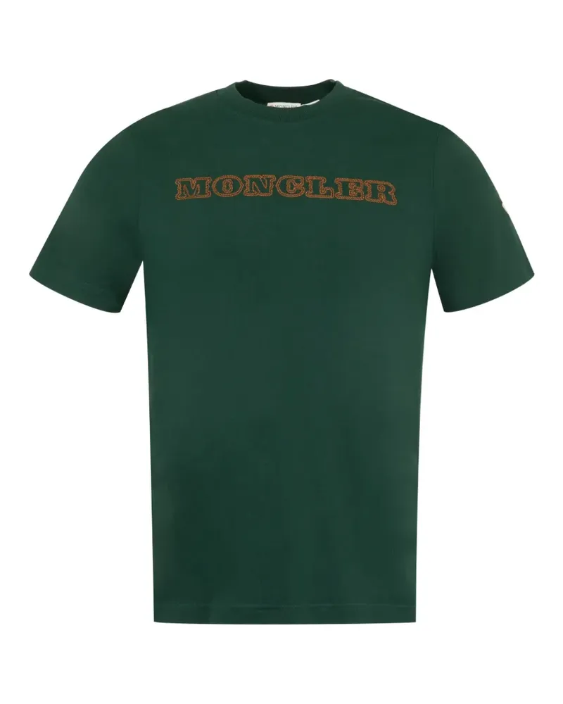 Moncler T-Shirt mit Logo-Anhänger - Grün Grün
