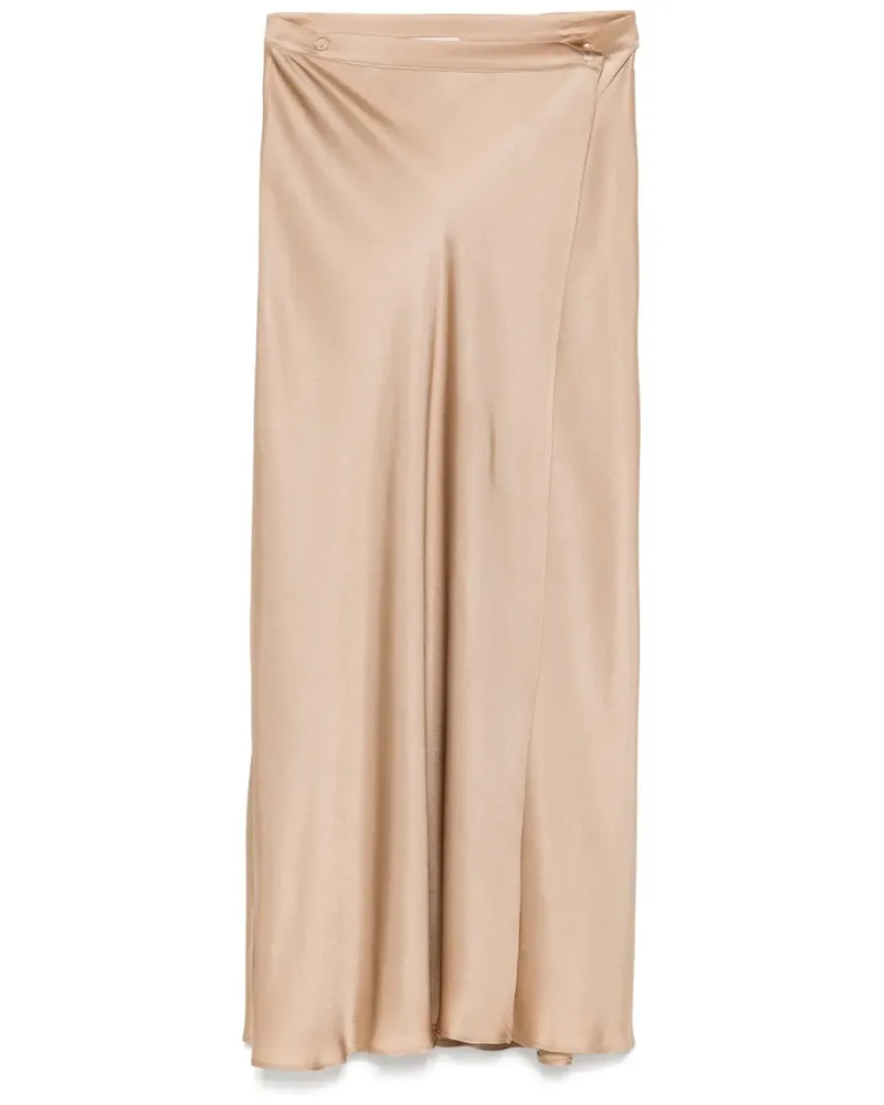 Semicouture Midirock aus Satin - Nude Nude