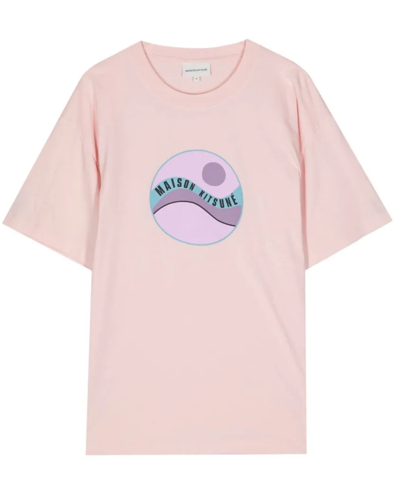 Kitsuné Pop Wave T-Shirt Rosa