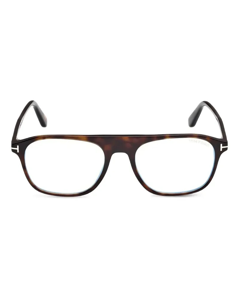 Tom Ford tortoiseshell-effect pilot glasses - Braun Braun