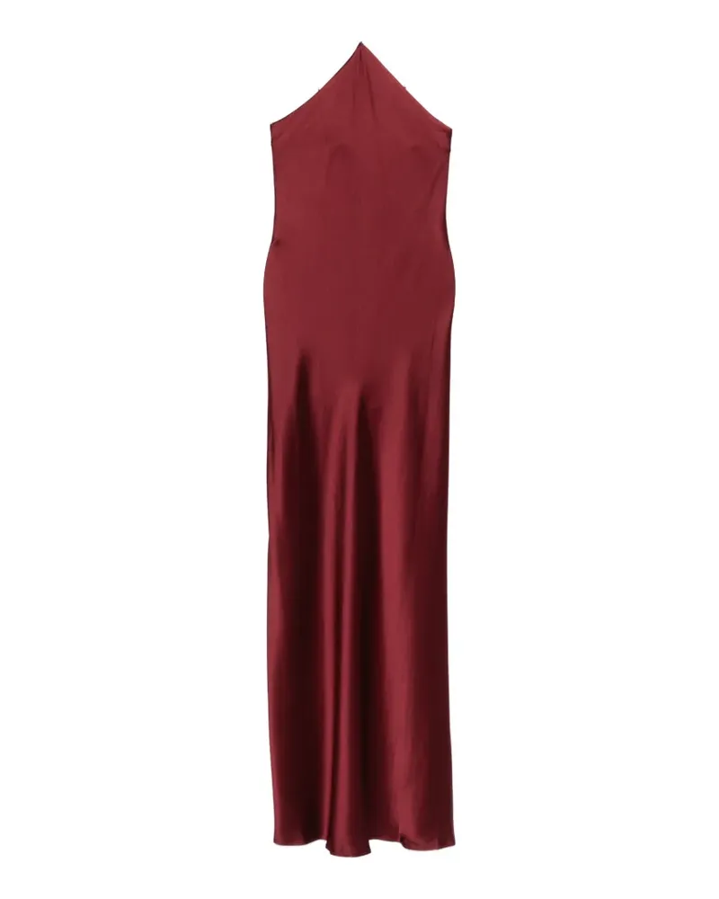 STAUD Cadence beaded-halterneck maxi dress - Rot Rot
