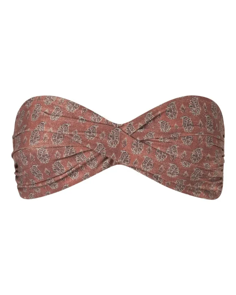 Johanna Ortiz Sea Sprite Bikinioberteil mit Paisley-Print - Braun Braun