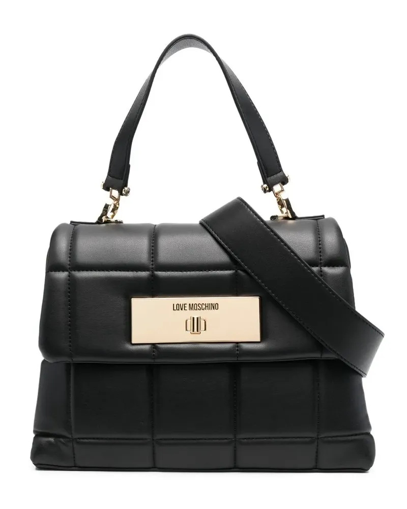 Moschino Gesteppte Handtasche - Schwarz Schwarz