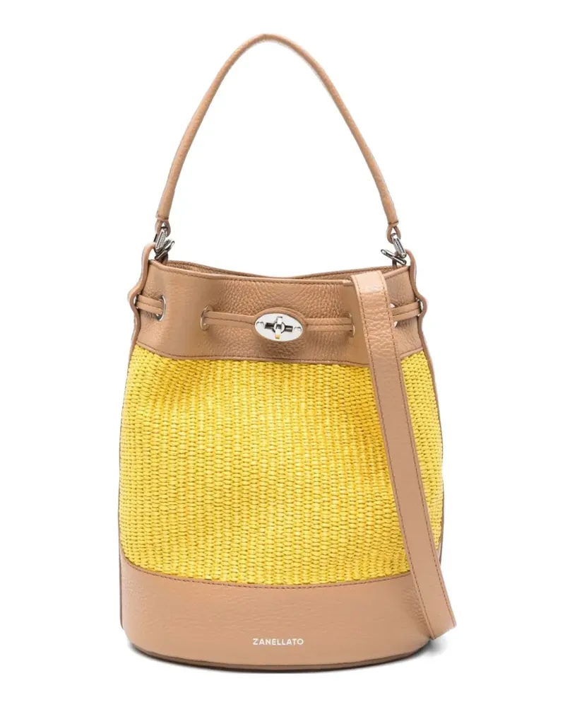 Zanellato small Monda top-handle bucket bag - Gelb Gelb