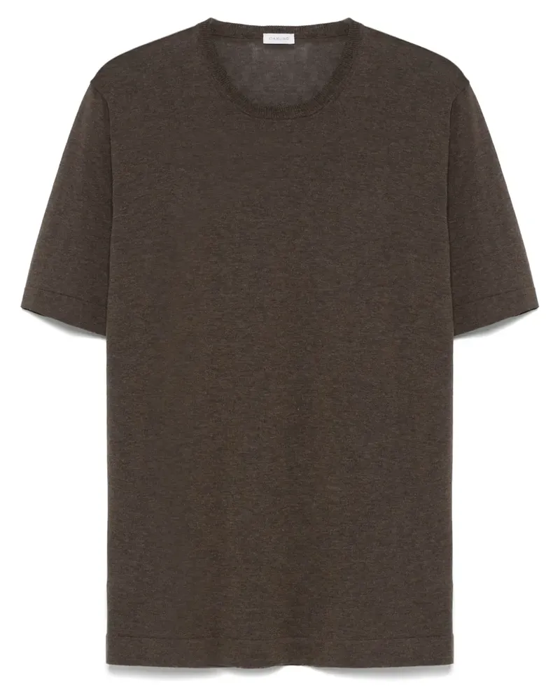 Caruso Klassisches T-Shirt - Braun Braun