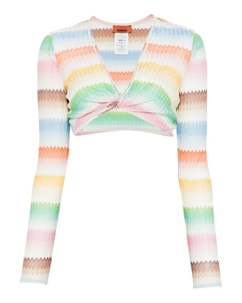 Missoni long-sleeve top - Weiß Weiß