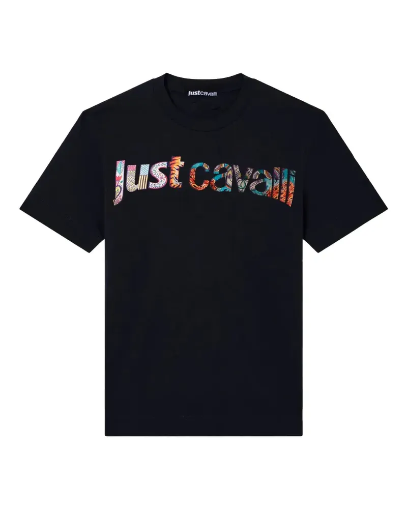 Just Cavalli logo-print cotton T-shirt - Schwarz Schwarz