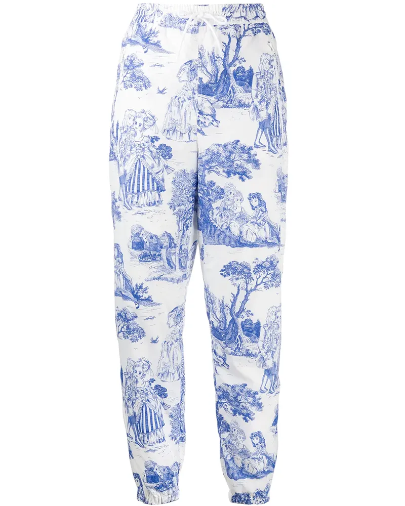 Moschino Animé tapered trousers - Weiß Weiß
