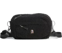 Gürteltasche mit Teddy-Struktur - Schwarz