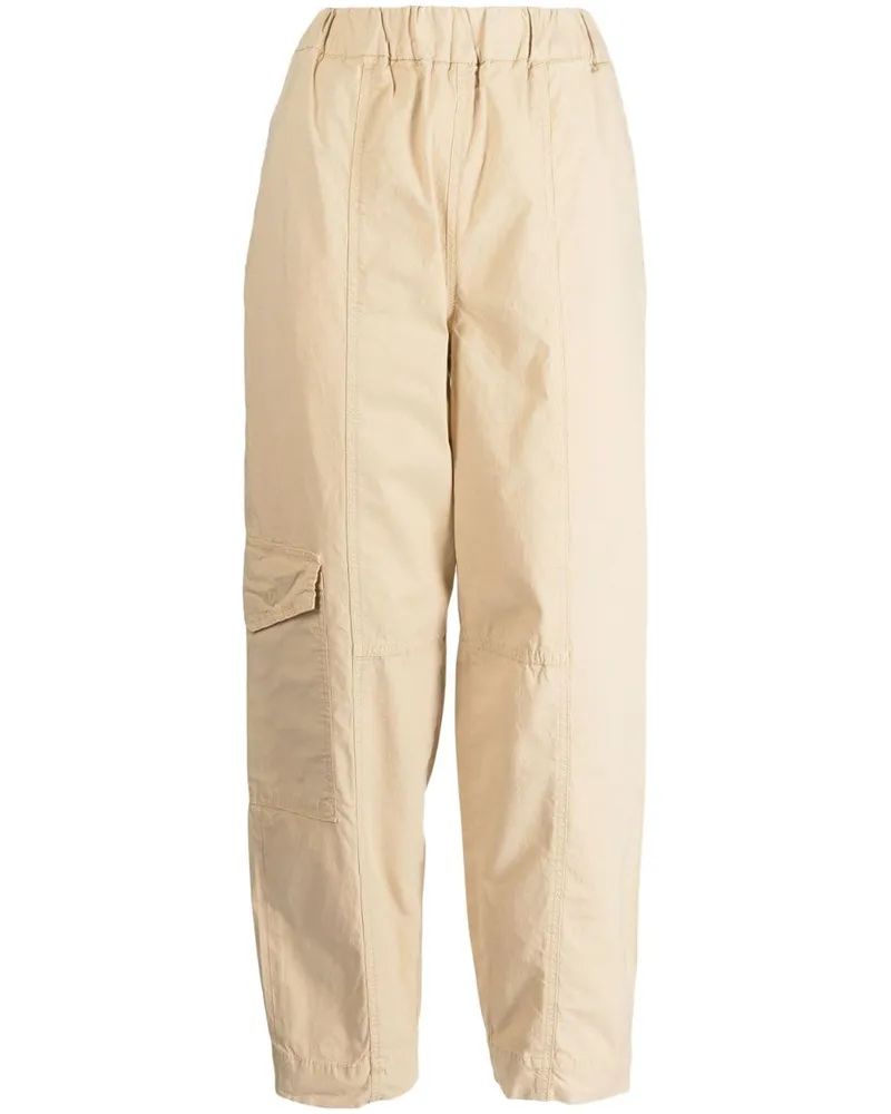 Ganni Hose mit geradem Bein - Nude Nude