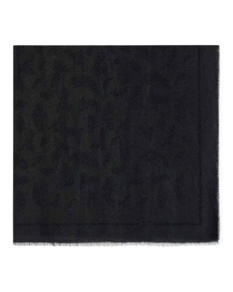Elisabetta Franchi Schal aus Lurex mit Federn - Schwarz Schwarz